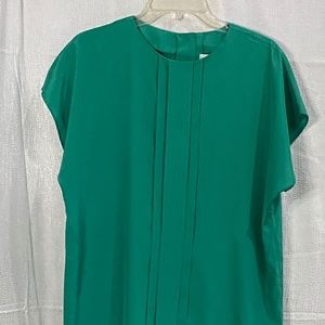 Composition, short sleeve, seafoam blouse. Size 16